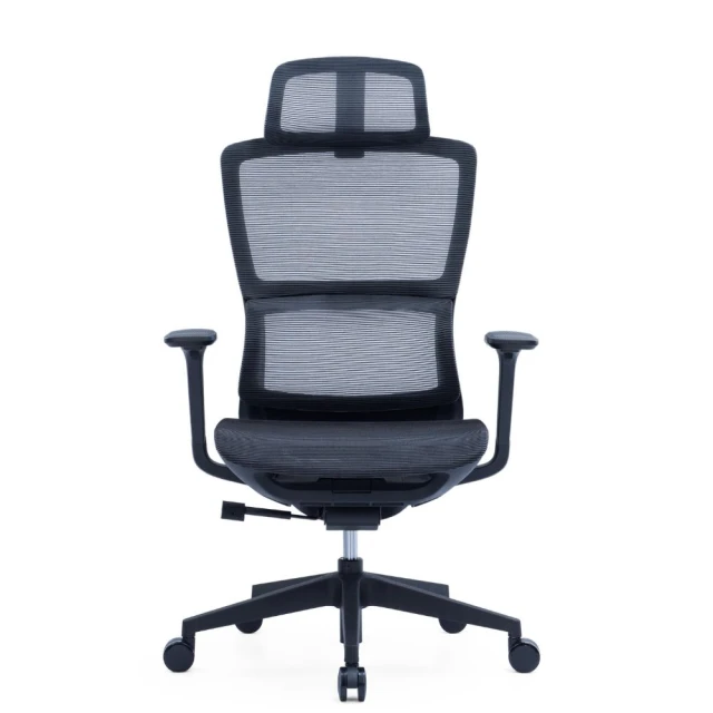 YOKA 佑客家具 樂享工學椅-黑-全網-免組裝(辦公椅 主