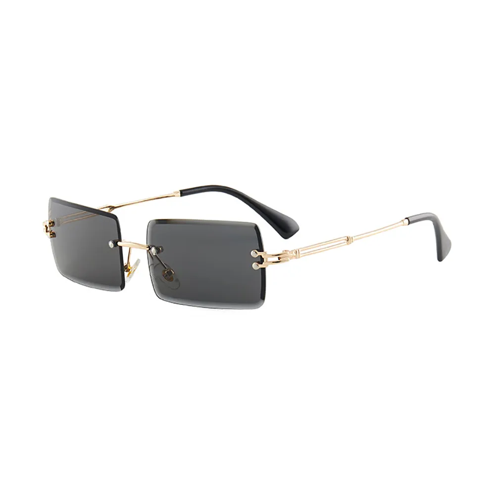 【MR.TECH 米特克】UV400太陽眼鏡時尚男女中性大框墨鏡(無框合金矩方形切割框WE-S31274-多色選)