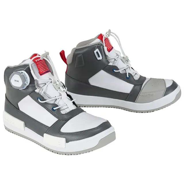 【RS TAICHI】RSS014 防水透氣休閒車靴 免綁鞋帶 卡其灰棕色區