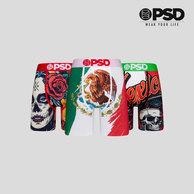 PSD UnderwearPSD Underwear 3 PACK- 平口四角褲-墨西哥-紅色