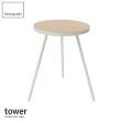 【YAMAZAKI】tower圓形小邊桌-白(沙發邊桌/邊桌/茶几/小型傢俱/客廳家具)