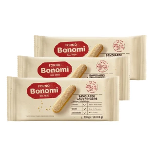 【Bonomi白朗妮】義大利 姆指餅乾200g x3入(拇指餅乾 提拉米蘇  甜點 送禮精選)
