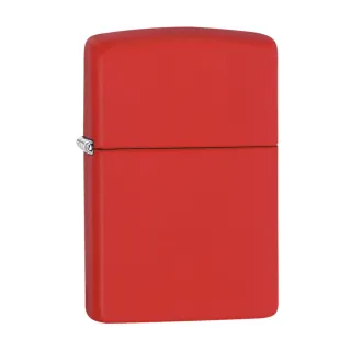 【Zippo官方直營】紅色啞漆-素面防風打火機(美國防風打火機)