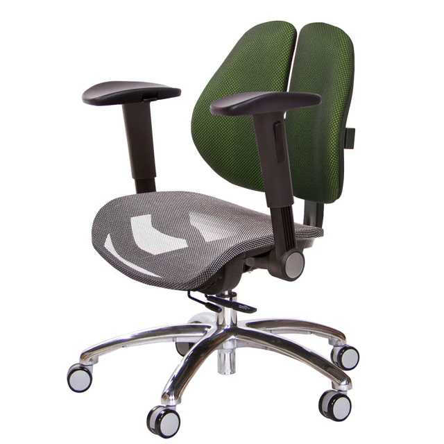 GXG 吉加吉GXG 吉加吉 低雙背網座 工學椅 鋁腳/摺疊滑面扶手(TW-2805 LU1J)