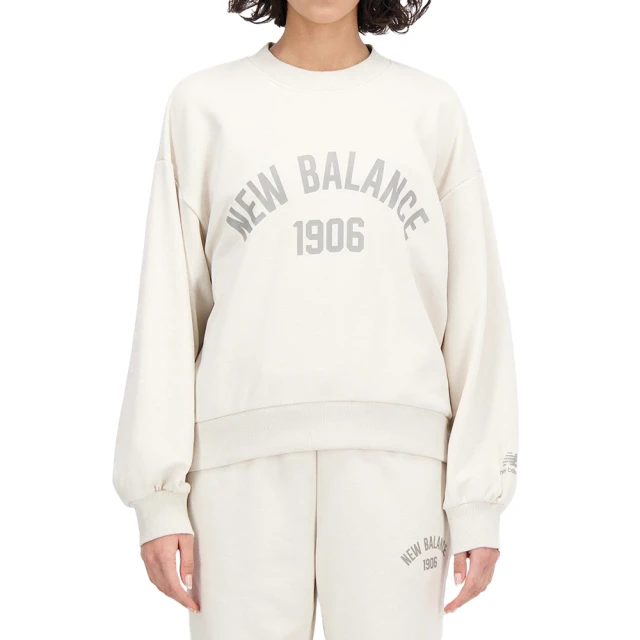 NEW BALANCENEW BALANCE NB1906 女款 米杏色 簡約LOGO 親膚 大學T上衣 長袖 WT33553MBM