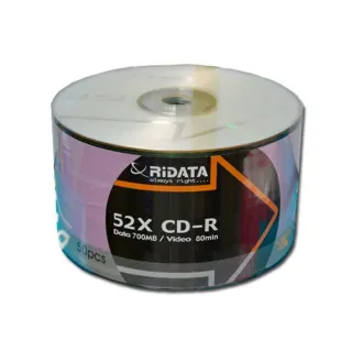 【RiDATA 錸德】52X 700MB CD-R 收縮膜裝 白金片 50片
