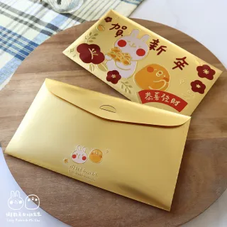 【台隆手創館】懶散兔與啾先生金箔紅包袋-單入(龍年紅包袋)