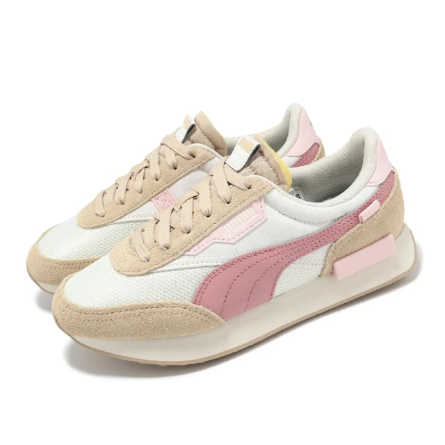 PUMA 休閒鞋 Future Rider Soft Wns 女鞋 米白 粉 麂皮 微增高 緩衝 低筒(381141-15)