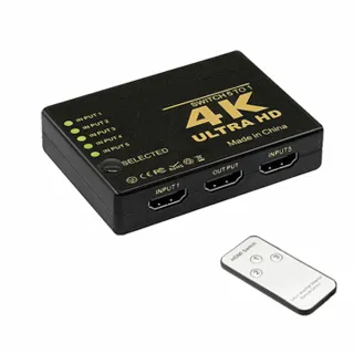 【LineQ】4K2K 高畫質HDMI 5進1出遙控切換器 螢幕切換  4K HDMI