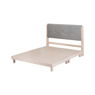 【Homelike】喜家居雙人5尺貓抓皮實木低床架組(2221)