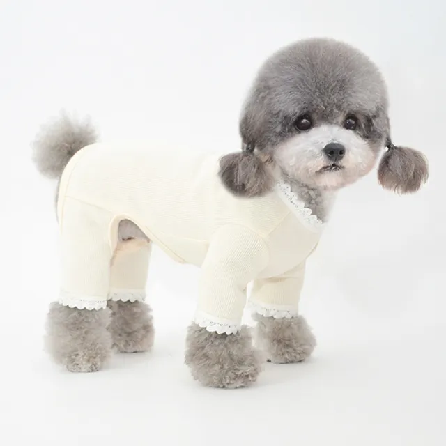 【pettrip】花邊四腳衣(秋冬款寵物服飾 寵物打底衣 內搭衣 貓狗衣服)