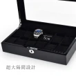 【P&W】名錶收藏盒 12支裝 木質 鋼琴烤漆 玻璃鏡面 手工精品錶盒(大錶適用 手錶收納盒 帶鎖)