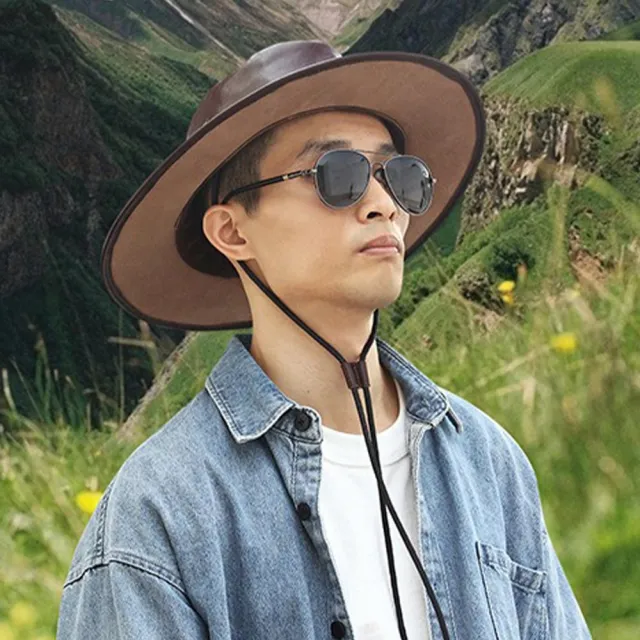 【KT DADA】包包 西部牛仔帽 大沿帽 遮陽帽 男牛仔帽真皮 禮物 復古帽 英倫帽 派對裝扮 牛