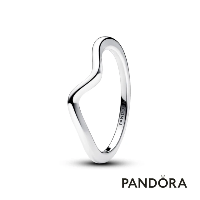 Pandora 潘多拉Pandora 官方直營 光澤波紋戒指