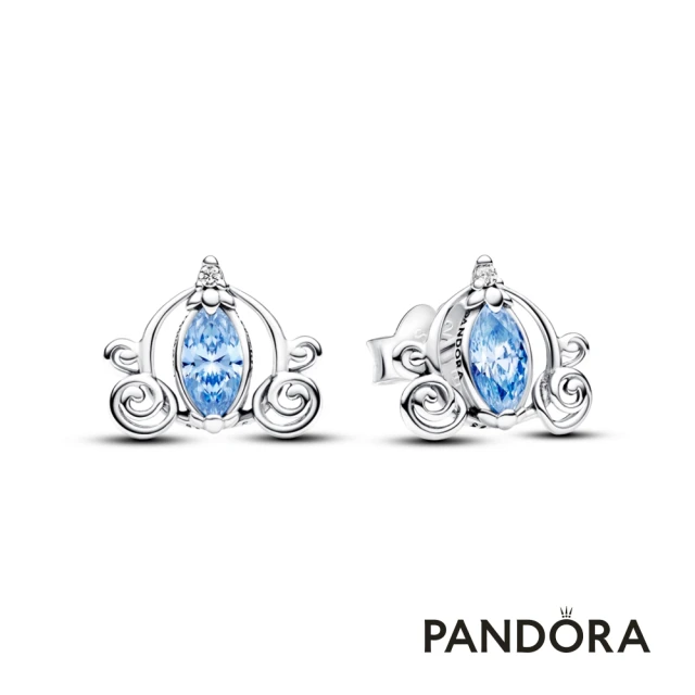 Pandora 官方直營 迪士尼《仙履奇緣》南瓜馬車造型針式耳環