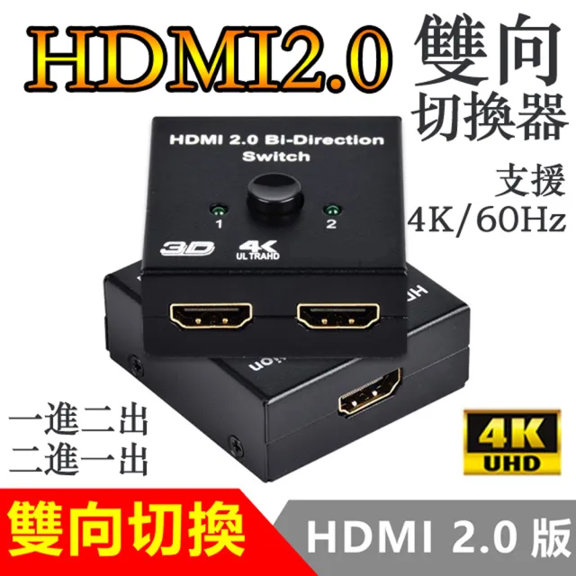 【LineQ】HDMI 2.0版4K雙用雙向切換器轉換器BW-20H