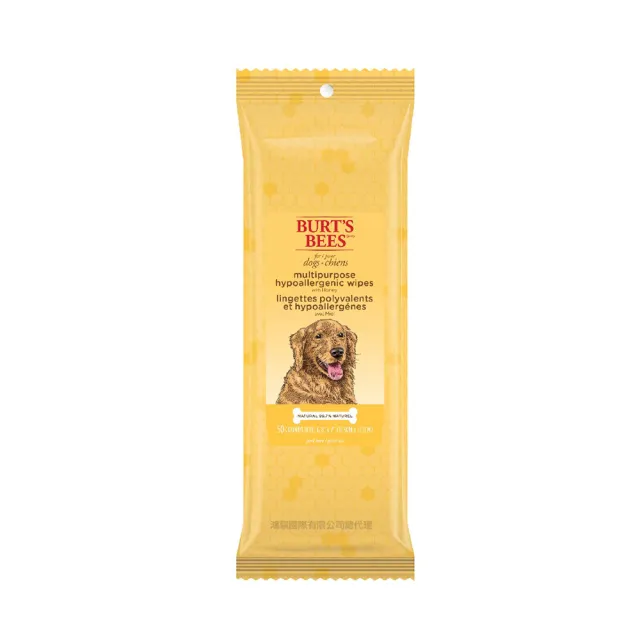 【Burt’s Bees 小蜜蜂爺爺】天然肌蜜 萬用潔膚巾 50入 x3(寵物 貓 狗 肌膚 清潔 保濕)