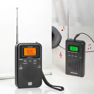 【ANTIAN】便攜式立體聲口袋收音機 FM廣播/AM廣播雙波段收音機 隨身聽天線收音機
