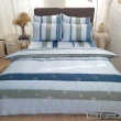 【Lust】《夏日星晨..藍》 100%純棉、雙人5尺床包/枕套組《不含被套》台灣製