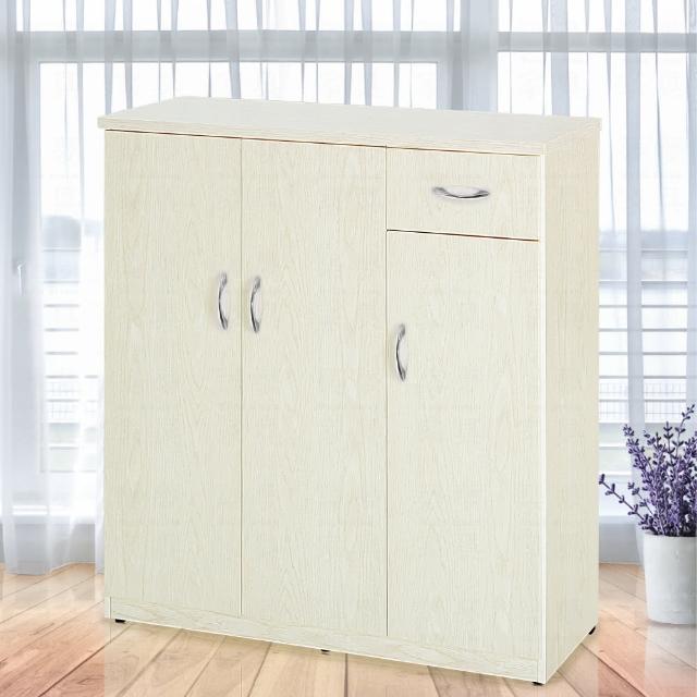 【Build dream 築夢家具】3.2尺 三門一抽 塑鋼鞋櫃 防水塑鋼家具