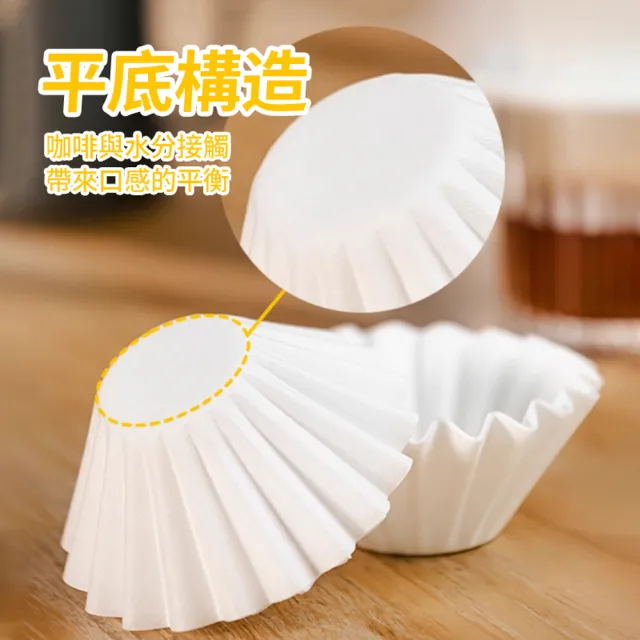 【ANTIAN】200入組 蛋糕型一次性手沖咖啡濾紙 泡茶葉過濾紙 155/185型波紋咖啡濾紙