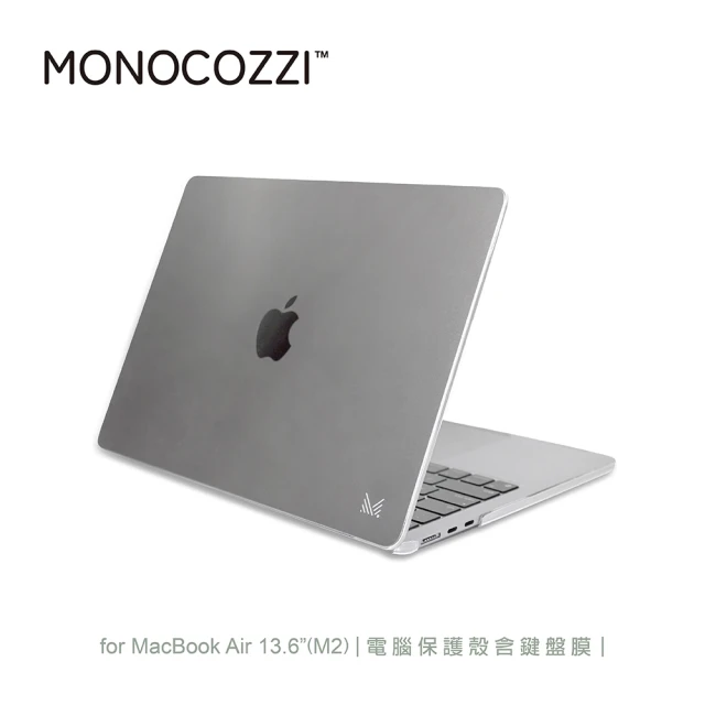 【MONOCOZZI】Macbook Air 13.6吋（M2）電腦保護殼含鍵盤膜-透明(MONOCOZZI)