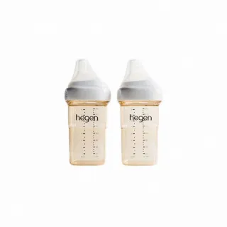 【hegen】金色奇蹟PPSU多功能方圓型寬口奶瓶 240ml(雙瓶組)