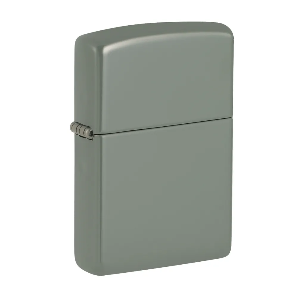 【Zippo官方直營】鼠尾草綠亮漆-素面-防風打火機(美國防風打火機)