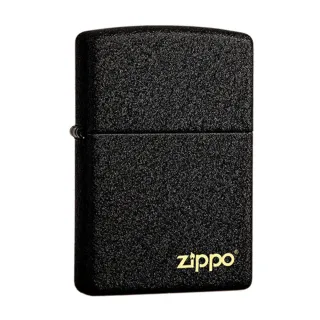 【Zippo官方直營】黑裂漆防風打火機+贈專用油(美國防風打火機)