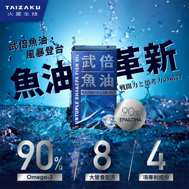 【TAIZAKU 火星生技】武倍魚油 2入組 60粒/盒(戰力提升x思緒清澈 L-精胺酸、南非醉茄、瑪卡、BNN蕉護活性)