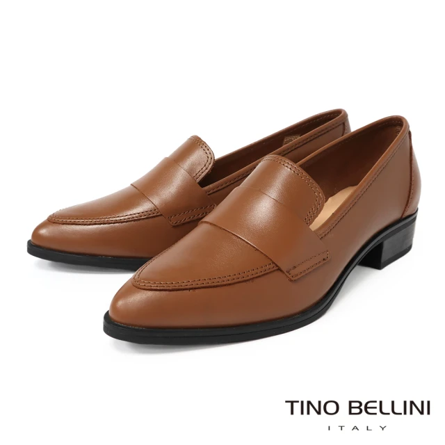 TINO BELLINI 貝里尼 義大利進口尖頭樂福鞋FWCT026E-N(咖啡色)