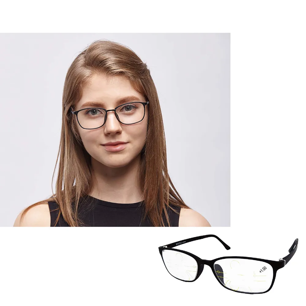 MEGASOL】全視野漸進多焦變色老花眼鏡(老花眼鏡.視野清晰.時尚美觀俐落矩方框男女適用中性款-1915) - momo購物網-  好評推薦-2026年1月