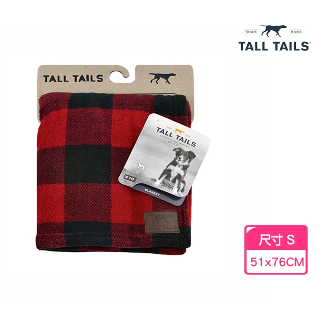 【LUCY’S MOUNTAIN】TALL TAILS紅黑格紋寵物毛毯 S(寵物毯 寵物毯子 寵物被子 寵物毛毯 保暖毛毯)