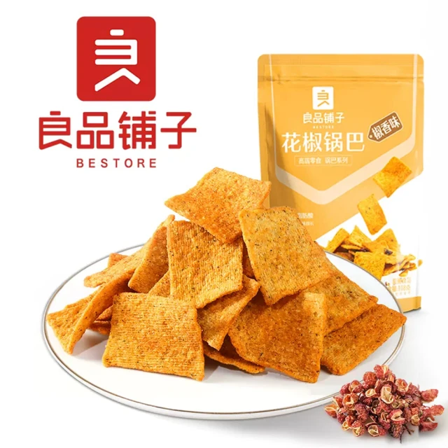 良品鋪子 五香味小米鍋巴 鍋巴酥-五香味-90g-三件組(小