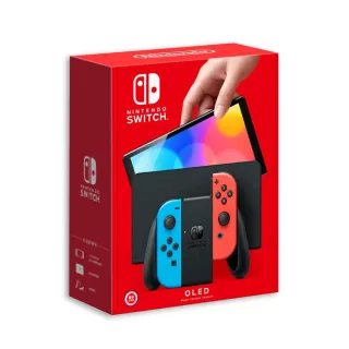 【Nintendo 任天堂】Switch OLED款式 紅藍主機 電量加長型(台灣公司貨)