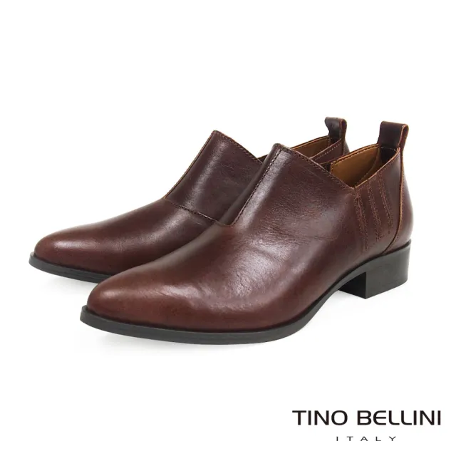 【TINO BELLINI 貝里尼】義大利進口復古尖頭包鞋FWCV026C-6(可可)