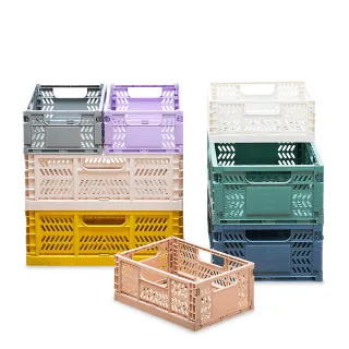 【3 Sprouts】環保折疊籃-大 親子良品(多款可選/43x29x16cm)