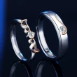 【MoonDy】純銀戒指 對戒 莫桑鑽戒指 鑽戒 定情戒指 情侶對戒  男戒指 女戒指 鑽石戒指  求婚戒指 婚戒