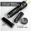 【KINYO】USB鋁合金 LED磁吸式三段式調光手電筒(主燈+側燈雙光源)