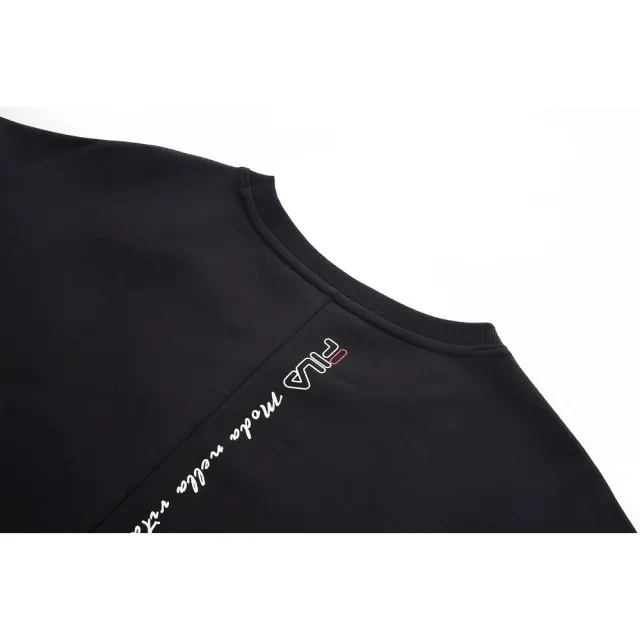 【FILA官方直營】#幻遊世界 女款 棉質短袖圓領洋裝-黑(5DRY-1435-BK)