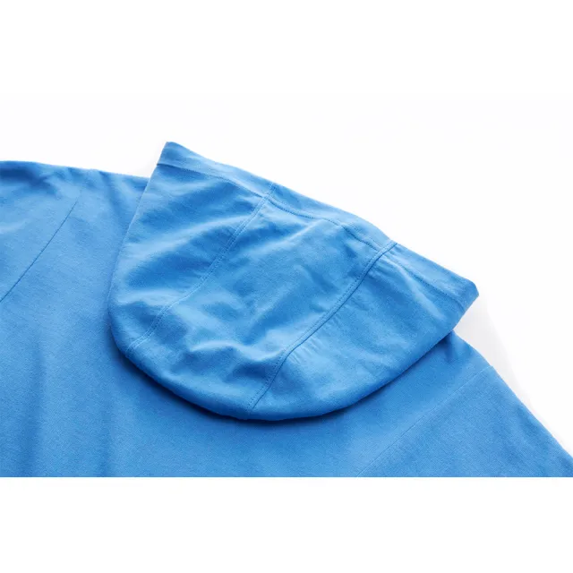 【FILA官方直營】#幻遊世界 女款 純棉短袖連帽T恤-天藍(5TEY-1432-BU)