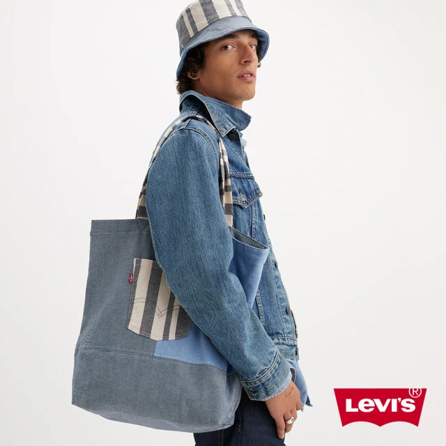 LEVIS 官方旗艦 男女同款 手提、肩背兩用丹寧托特包 / 單寧拼接 人氣新品 D7514-0003