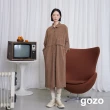 【gozo】條絨假兩件開襟襯衫洋裝(兩色)