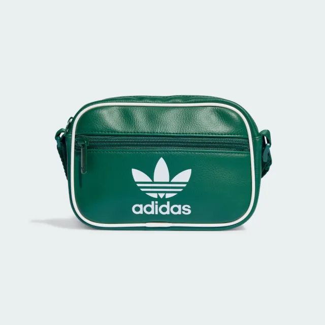 【adidas 愛迪達】側背包 斜背包 小包 運動包 三葉草 AC MINI AIRL 綠 IT4831