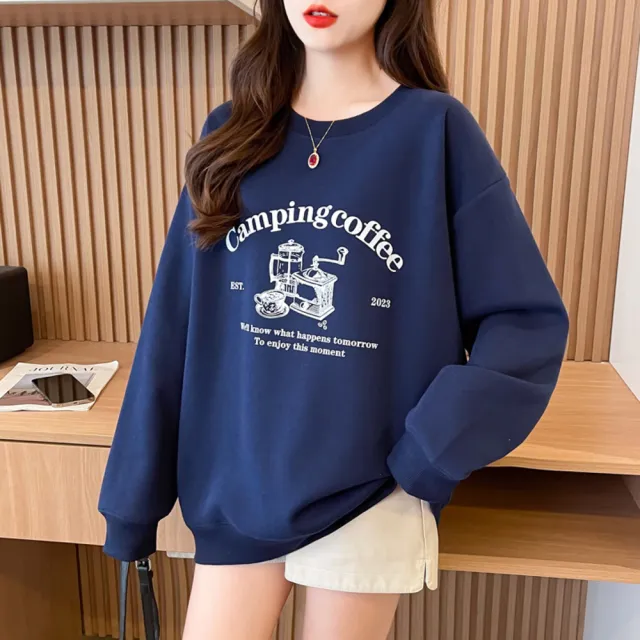 【SCL 南加州丹寧】顯瘦保暖咖啡製作長袖毛衣上衣**5XL C6507