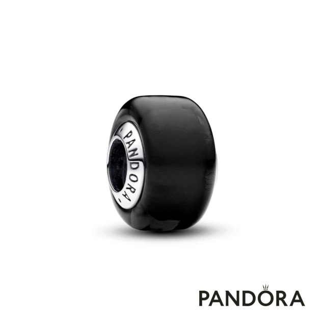 Pandora 潘多拉Pandora 官方直營 黑色小巧 Murano 琉璃串飾
