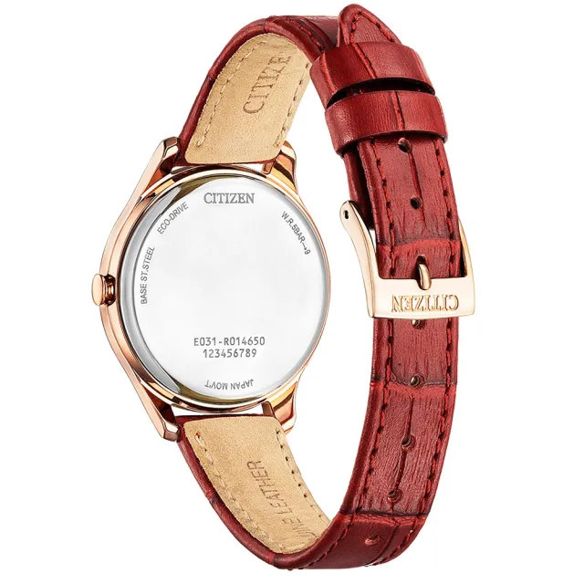 【CITIZEN 星辰】LADYS系列 光動能 時尚格紋腕錶 32mm(EM0508-12A)