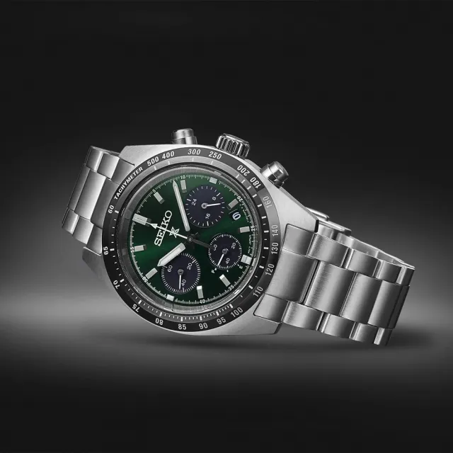 【SEIKO 精工】Prospex SPEEDTIMER 森林熊貓 太陽能三眼計時手錶 618年中慶 推薦(SSC933P1/V192-0AF0G)