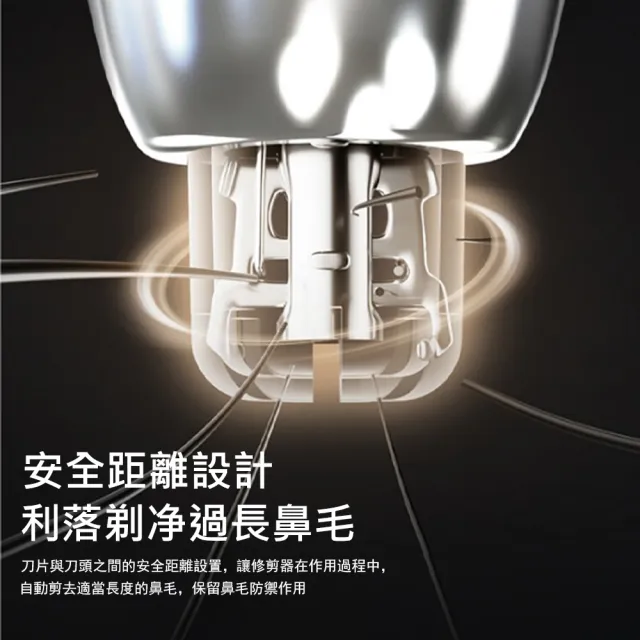 【Gabor】智能LED數顯電動鼻毛修剪器(雙刃刀片不傷鼻/智慧防夾毛/可拆水洗/USB充電/鼻毛刀)
