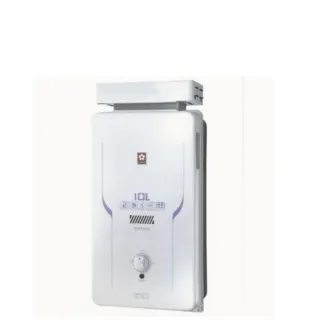 【SAKURA 櫻花】10公升抗風熱水器水盤式RF式LPG桶裝瓦斯(GH-1006基本安裝)